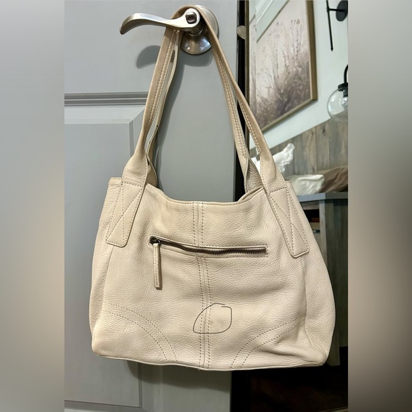 American Leather Co. Cream Shoulder Bag - Picture 10 of 10